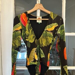 Farm Rio Vibrant Tropical Bodysuit